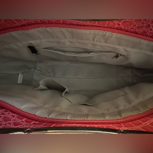 Beijo Pink Patent Leather Crocodile-Embossed Purse Crossbody - Picture 6 of 10